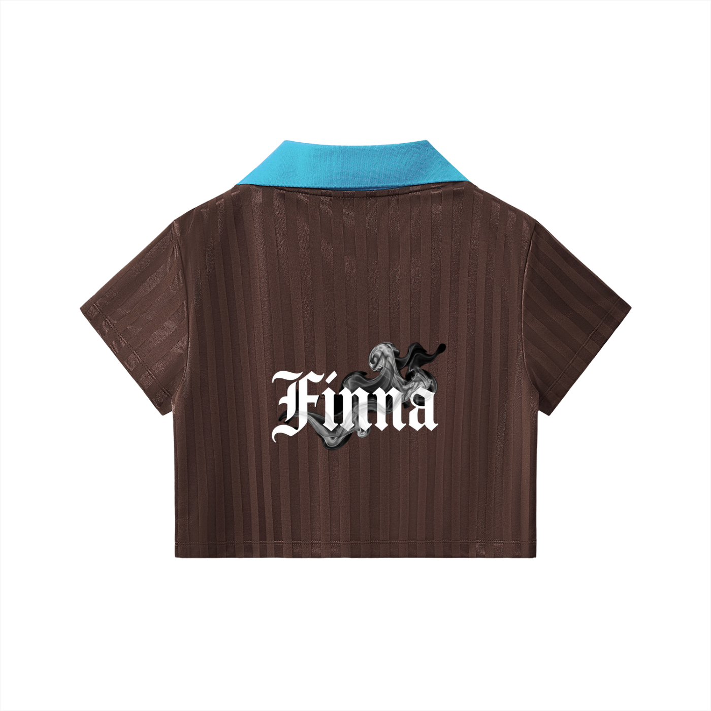 Homegirl: Contrast Collar Striped Cropped Jersey