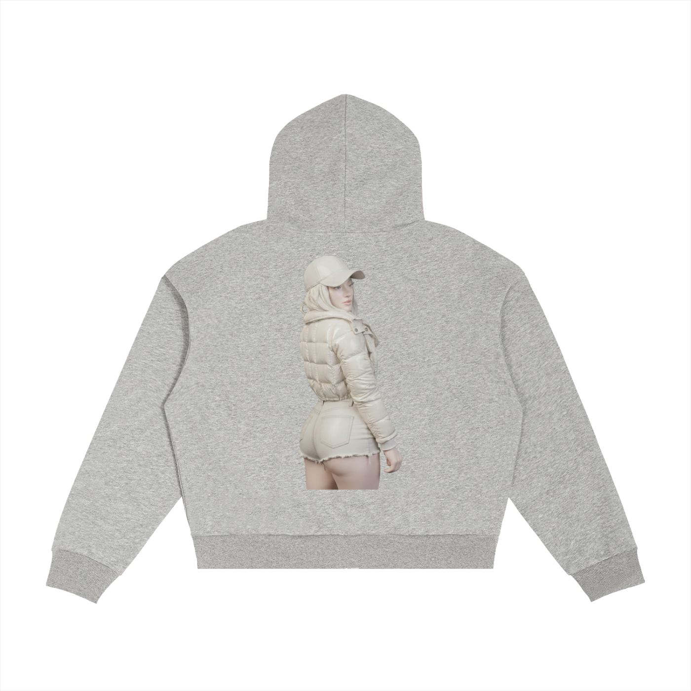 Coldstone: Contrast Plaid Boxy Zip Hoodie