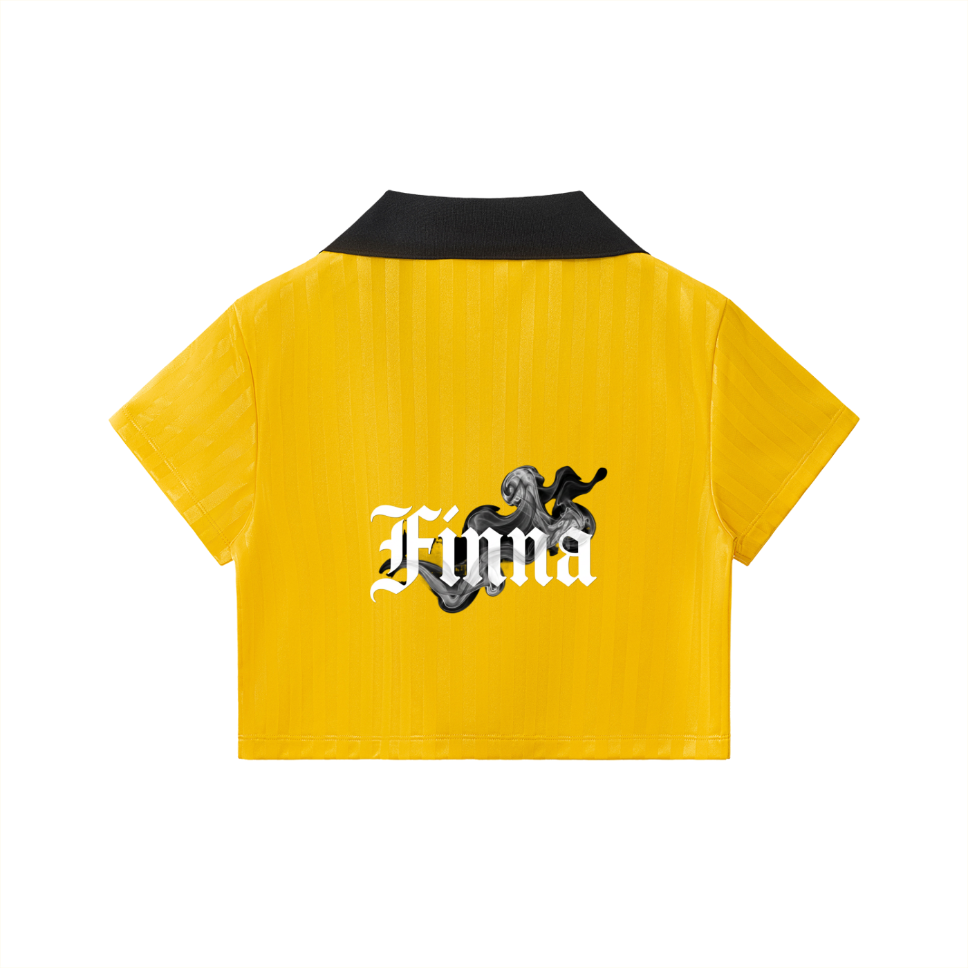 Homegirl: Contrast Collar Striped Cropped Jersey